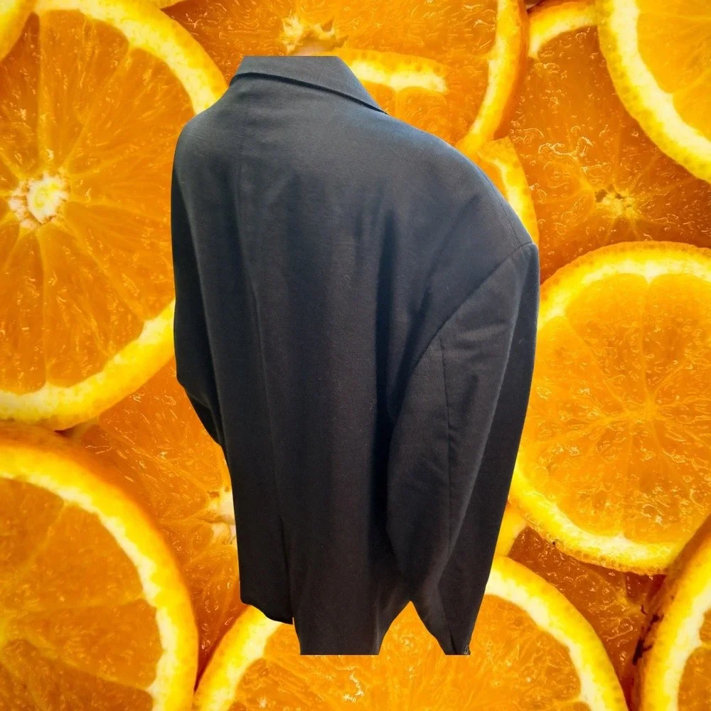 Burberry London Men's 46 Long‎ Wool Sport Coat Blazer Jacket Navy
